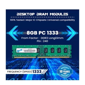 EVM DDR3 4 GB (Dual Channel) PC DRAM (EVMT4G1333U86D/ EVMT4G1333U88D)