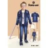 Blue Denim Jacket Set