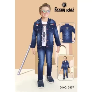 Blue Denim Jacket Set