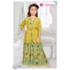Yellow Printed Jacket Style Palazzo Suit